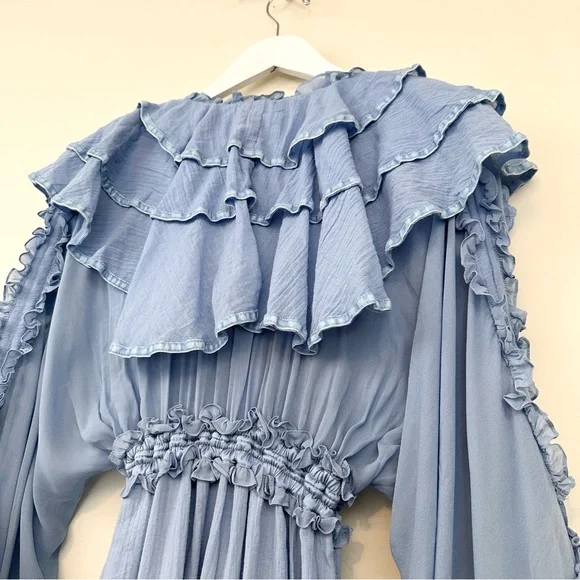 Fillyboo Lotus Duster Maxi Dress in Rain Song Blue - Picture 15 of 16